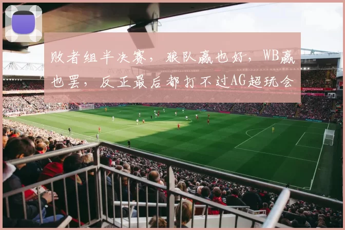 败者组半决赛，狼队赢也好，WB赢也罢，反正最后都打不过AG超玩会！